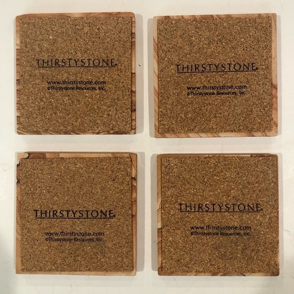 Thirstystone set of 4 western themed coasters. 4”x4”. - Picture 6 of 6
